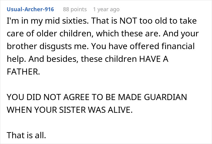 “AITA For Refusing To Let My Sister&#8217;s Kids Stay With Me After She Passed Away?”