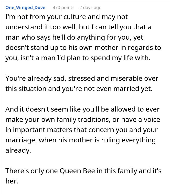 Woman Breaks Engagement After Fiancé Says He Loves His Mom The Most, His Family Goes Ballistic