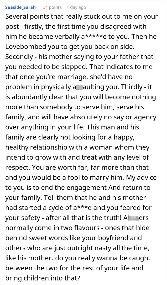 Woman Breaks Engagement After Fiancé Says He Loves His Mom The Most, His Family Goes Ballistic