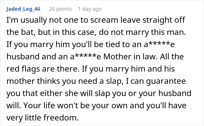 Woman Breaks Engagement After Fiancé Says He Loves His Mom The Most, His Family Goes Ballistic