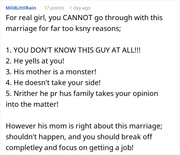 Woman Breaks Engagement After Fiancé Says He Loves His Mom The Most, His Family Goes Ballistic