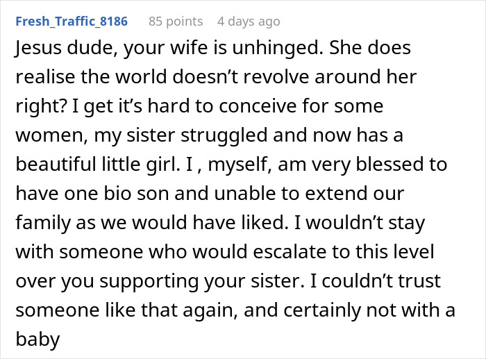 Wife’s Reaction To Husband Attending His Sister’s Baby Shower Leaves Him In Need Of Therapy