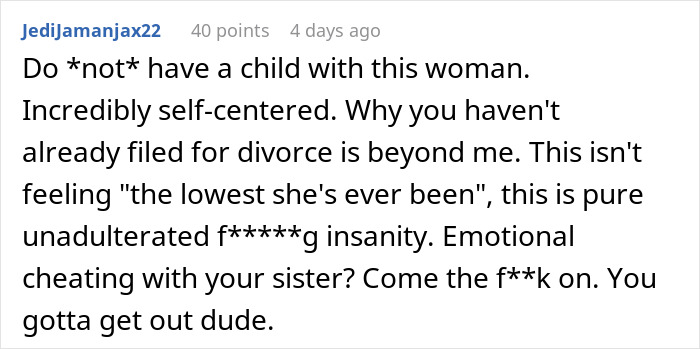 Wife’s Reaction To Husband Attending His Sister’s Baby Shower Leaves Him In Need Of Therapy