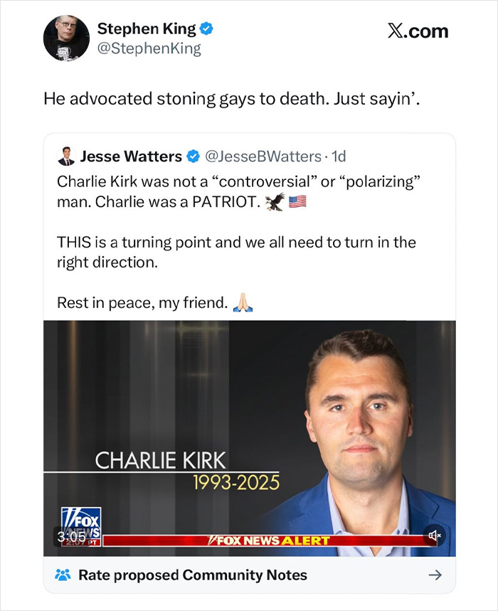 Elon Musk Has Strong One Word Response To Stephen King&#8217;s False Allegation Against Charlie Kirk After His Passing