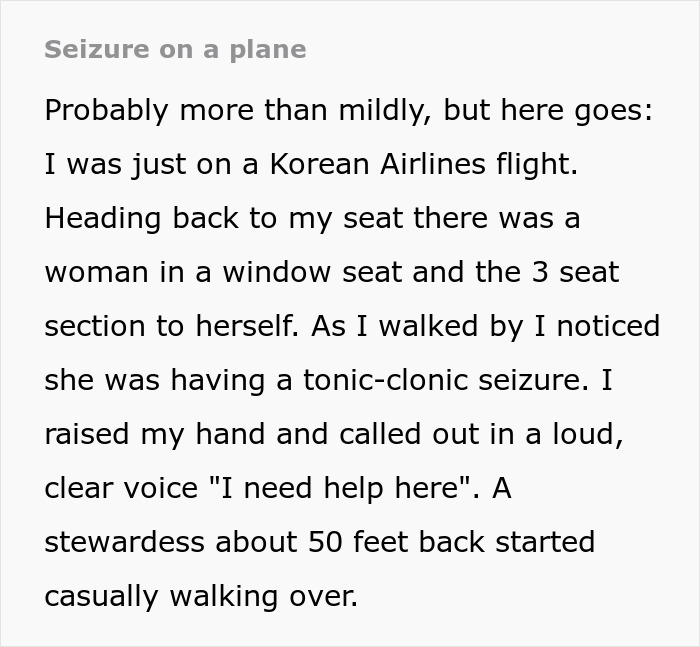 Passenger Horrified As Woman Has Seizure On Flight, Crew’s Response Sparks Online Debate