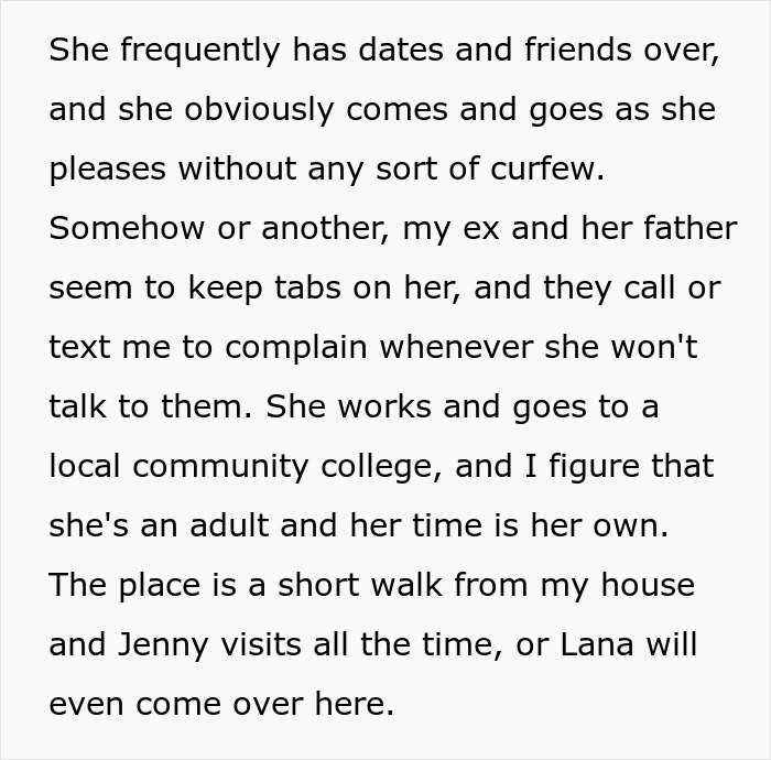 Mom Is Furious Ex Is Letting Stepdaughter Date And Have A “Love Nest” After Her Bio-Dad Said No