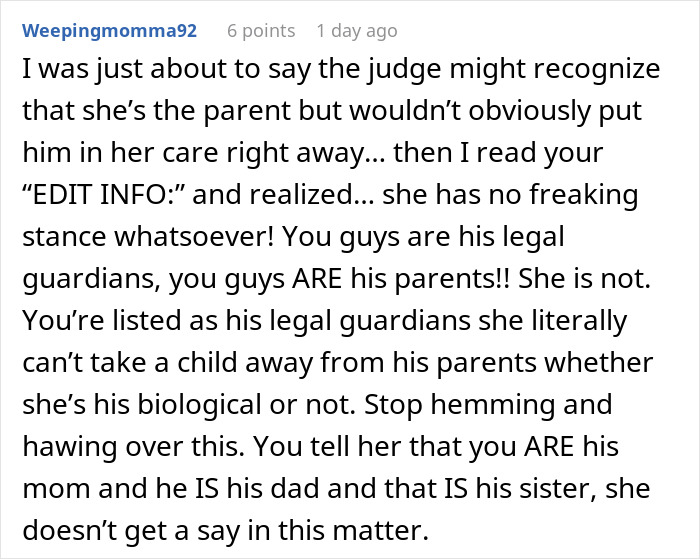 &#8220;AITA For Refusing To Give My Sister Back The Child I&#8217;ve Raised As My Own?&#8221;
