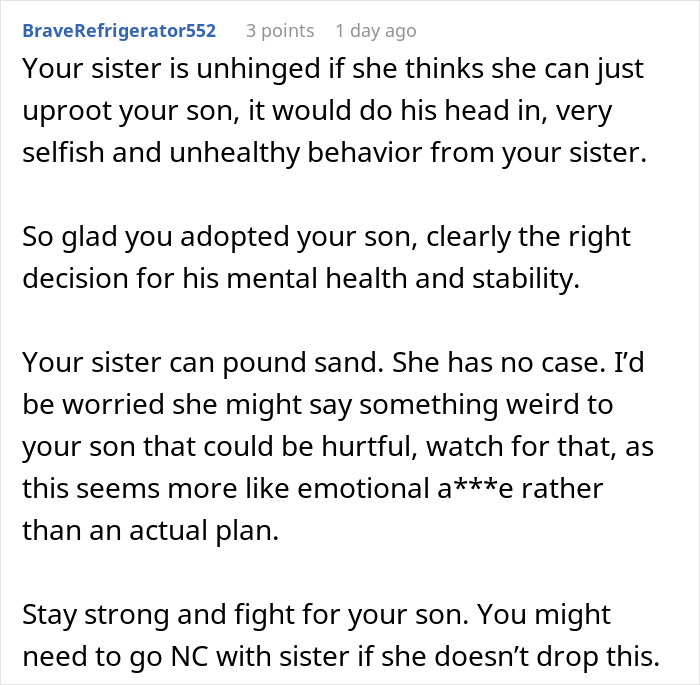 &#8220;AITA For Refusing To Give My Sister Back The Child I&#8217;ve Raised As My Own?&#8221;