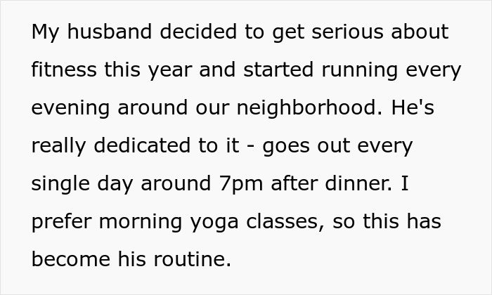 Woman Suspects Husband’s Evening Runs With Divorced Mom Are More Than Just Exercise