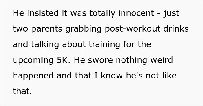 Woman Suspects Husband’s Evening Runs With Divorced Mom Are More Than Just Exercise