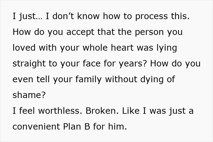 Woman Finds Out She Was Just A Convenient Plan B For Her Husband, Can’t Believe She Was Fooled