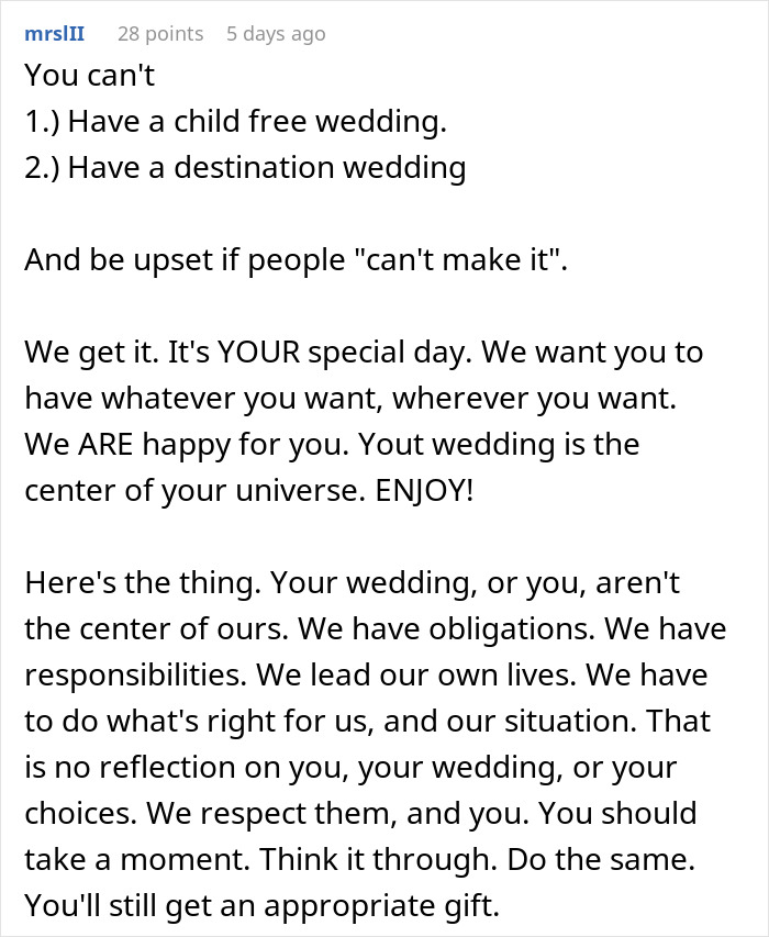 Friendship Gets Tested By Bride’s Rules After BFF Is Expected To Bring A Babysitter For Destination Wedding