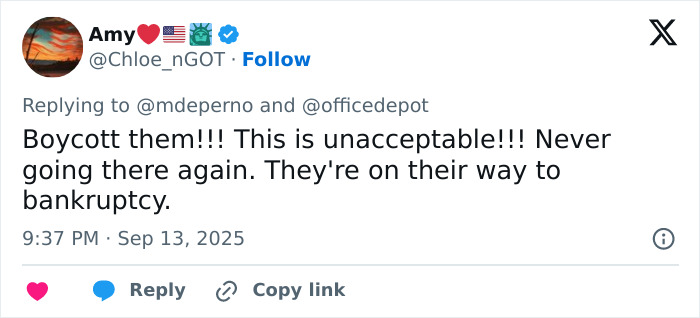 Office Depot Fires &#8216;Insensitive&#8217; Staffer After Refusing To Print Charlie Kirk Vigil Poster