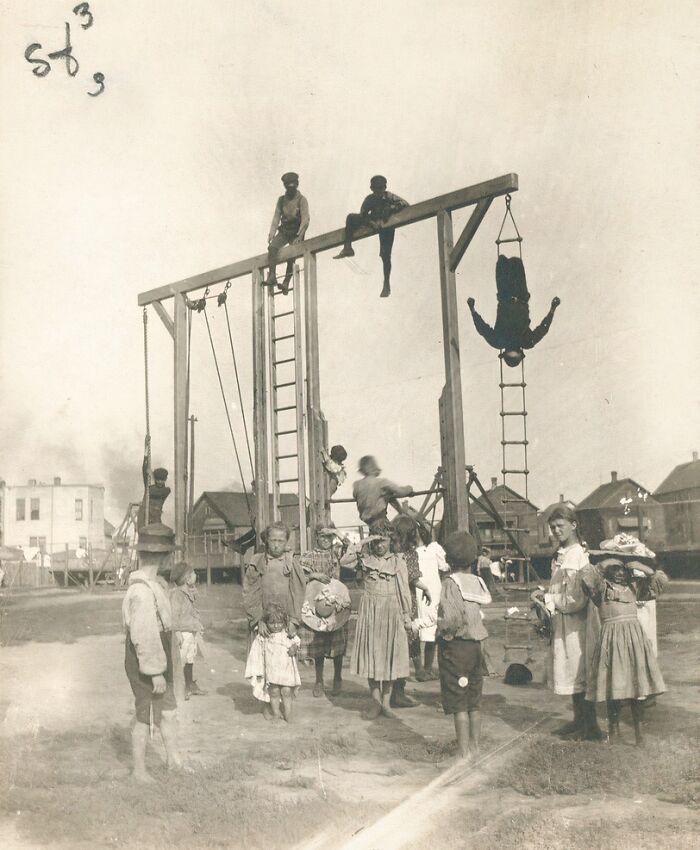 33 Historic Photos Of Playgrounds That Show How Being A Kid Back Then Was A Life Risk