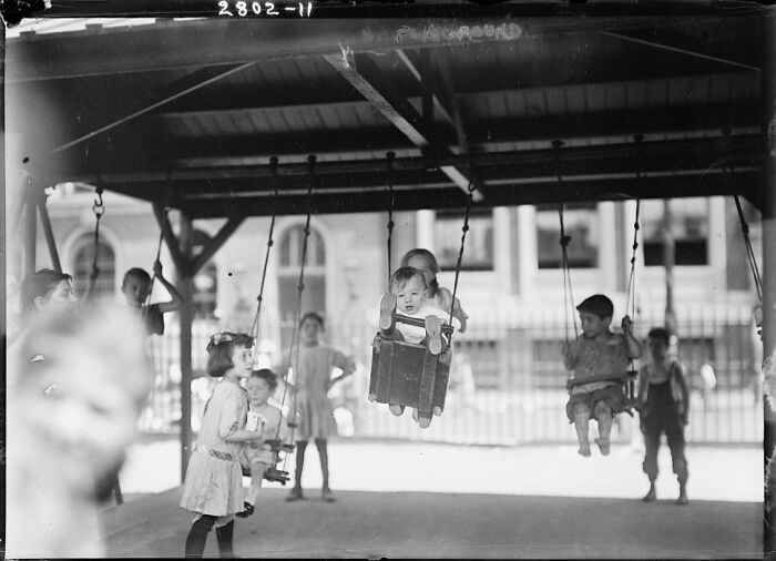 33 Historic Photos Of Playgrounds That Show How Being A Kid Back Then Was A Life Risk
