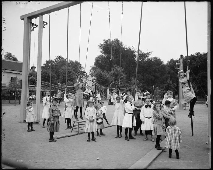 33 Historic Photos Of Playgrounds That Show How Being A Kid Back Then Was A Life Risk