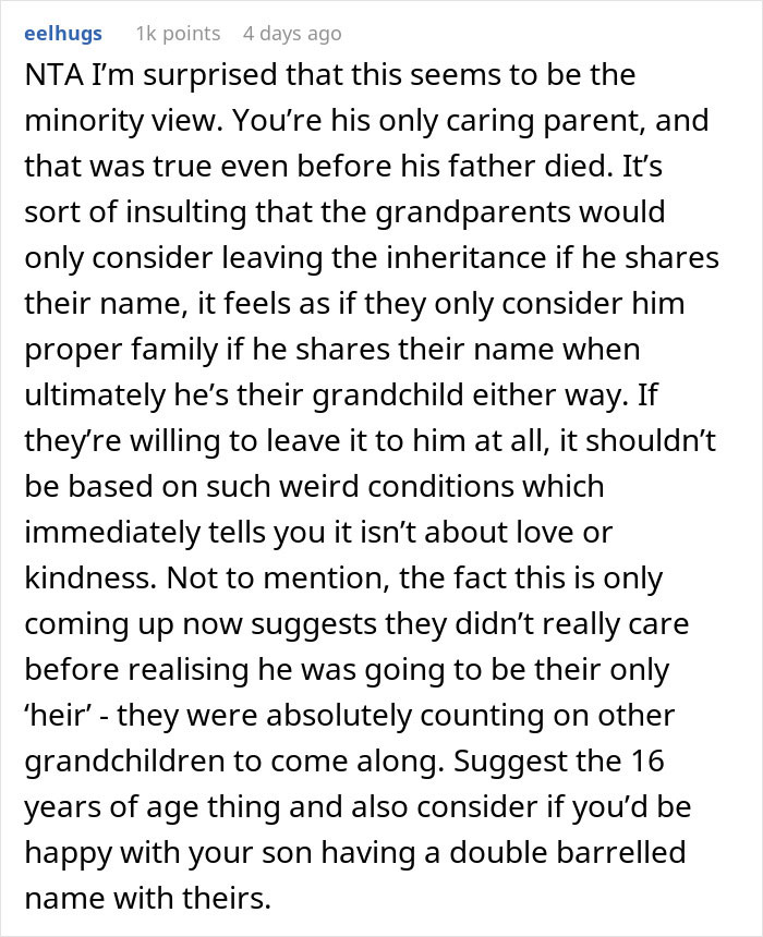 Rich Grandparents Promise Grandchild Inheritance, But His Mom Doesn&#8217;t Like What She Has To Do For It