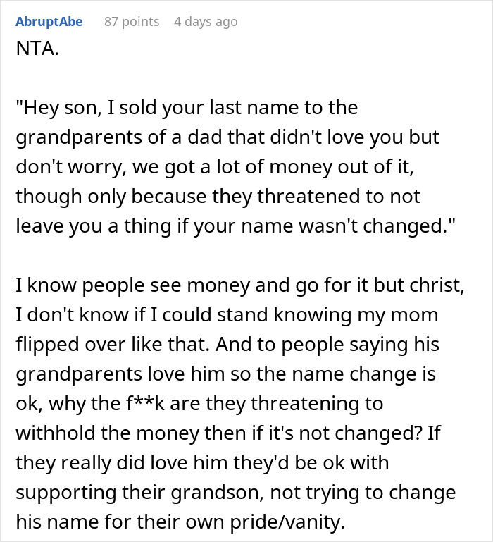 Rich Grandparents Promise Grandchild Inheritance, But His Mom Doesn&#8217;t Like What She Has To Do For It