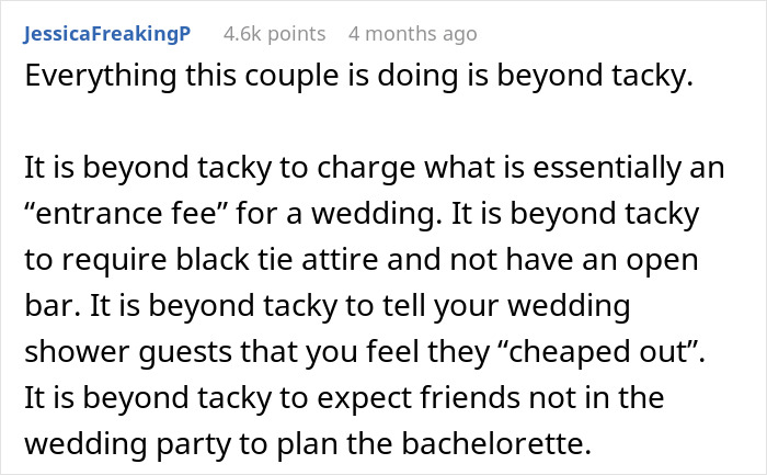 Bride Demands $200 From Friends After “Cheap” Wedding Shower Gifts Sparked Her Wrath