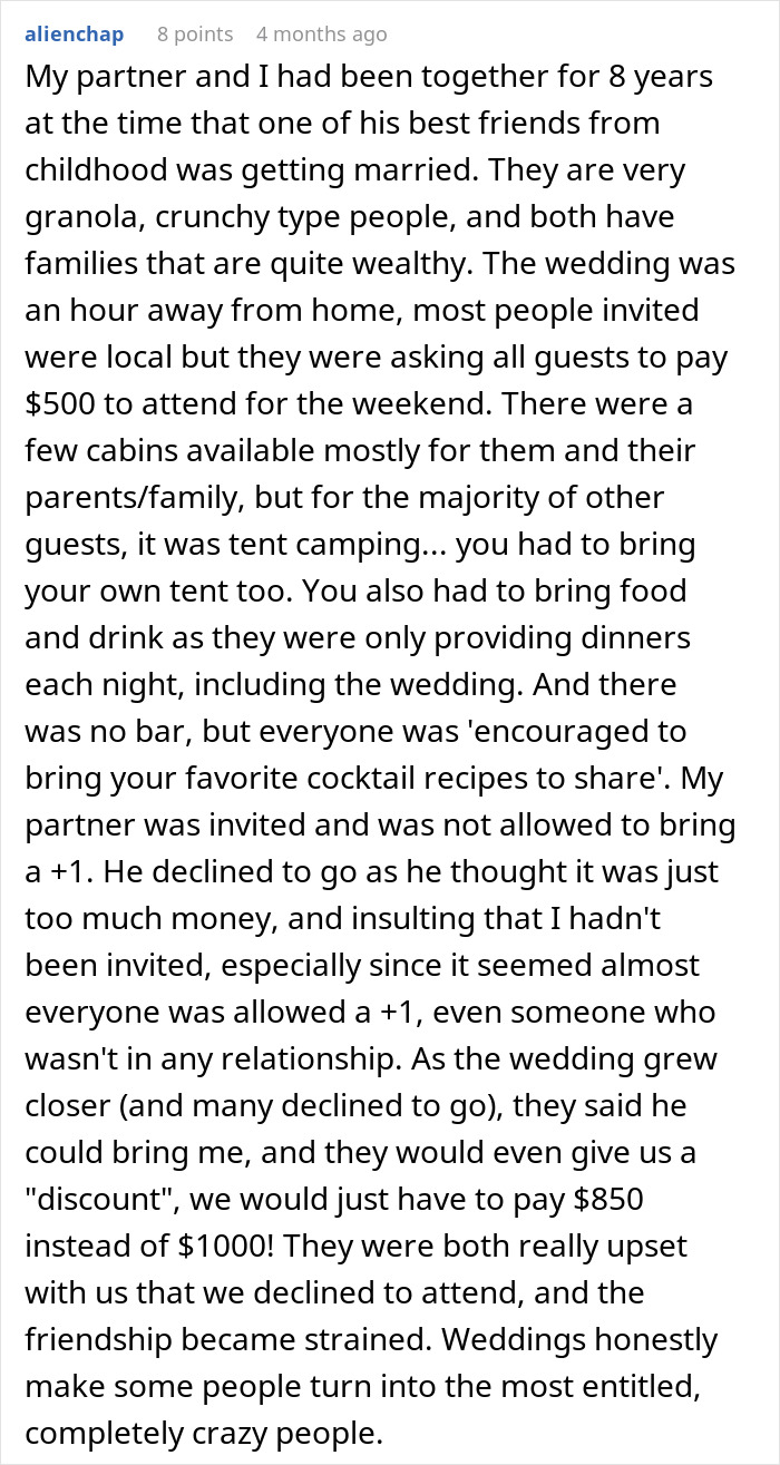 Bride Demands $200 From Friends After “Cheap” Wedding Shower Gifts Sparked Her Wrath
