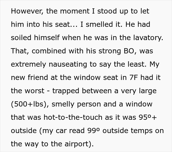 Passenger Describes Nightmare Flight After Seatmate Soils Himself Before Takeoff