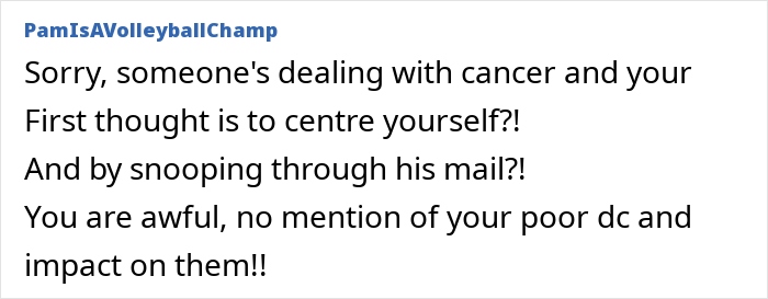 Ex-Husband Hides Stage 3 Prostate Cancer From Fam, Ex-Wife Learns Accidentally Through His Mail