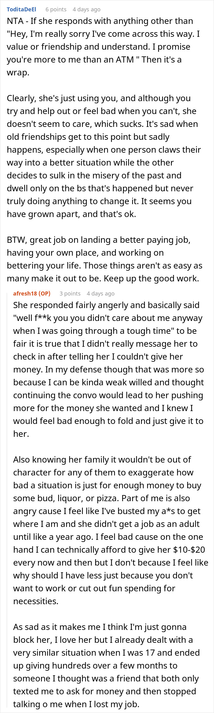 &#8220;She&#8217;s Not Your Friend&#8221;: Lady Feels Guilty Finally Saying No To Friend Who Messages To Get Cash