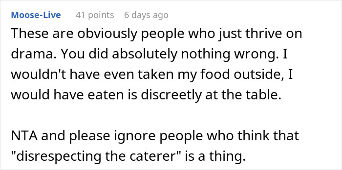 Woman Quietly Leaves A Wedding To Eat The ‘Safe’ Food She Brought, Gets Accused Of “Disrespecting The Caterer”
