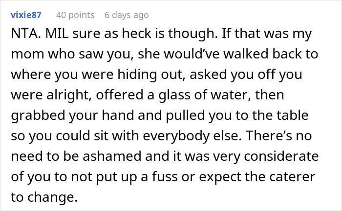 Woman Quietly Leaves A Wedding To Eat The ‘Safe’ Food She Brought, Gets Accused Of “Disrespecting The Caterer”