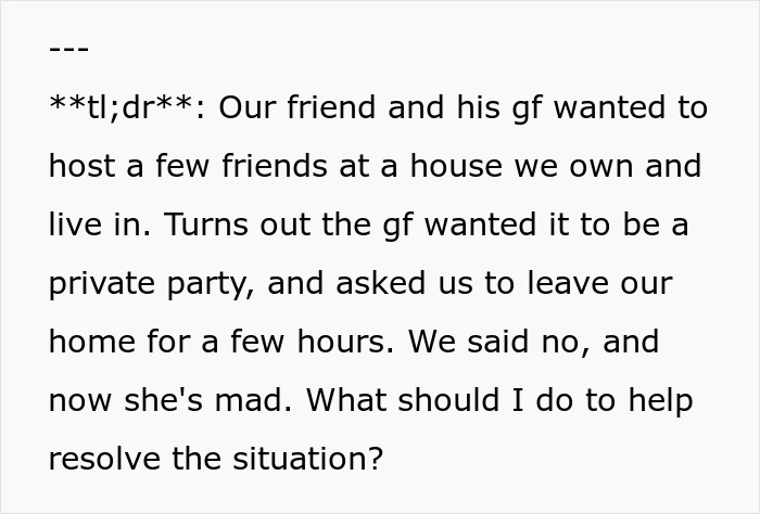 Woman Accuses Homeowners Of Ruining Her Party In Their Home Because They Didn’t Leave
