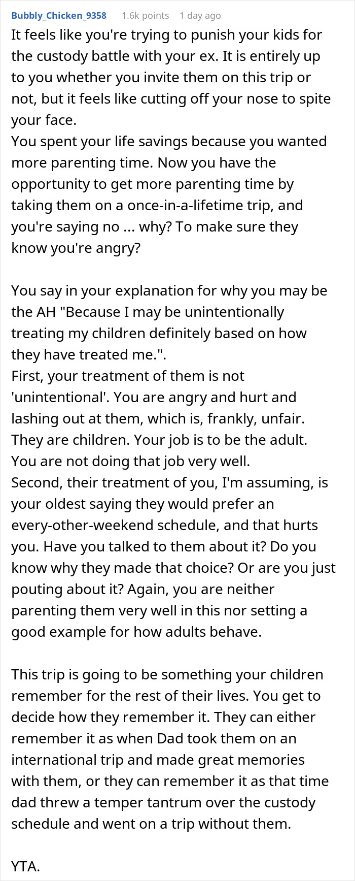 &#8220;Choices Have Consequences&#8221;: Dad Tells Kids They Can&#8217;t Go To Europe With Him After Losing Custody
