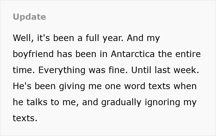 Woman Waits Faithfully For BF In Antarctica, Only To Discover He Cheated And Spread Lies About Her