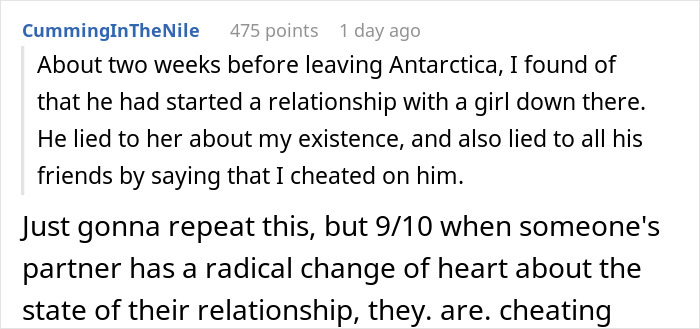 Woman Waits Faithfully For BF In Antarctica, Only To Discover He Cheated And Spread Lies About Her