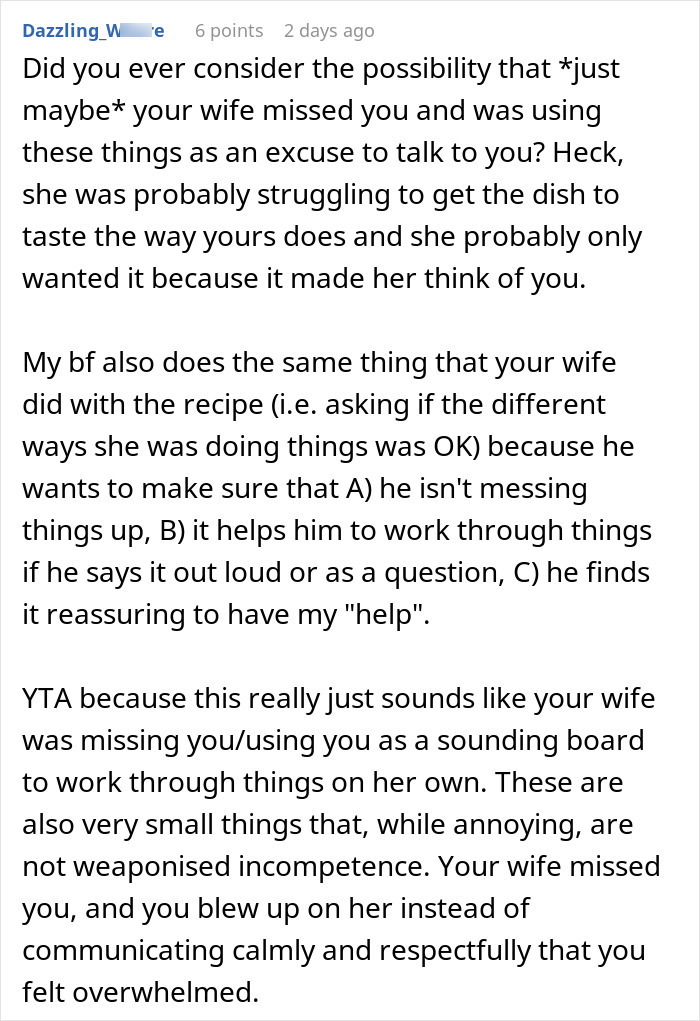 Husband Calls Out Wife For “Weaponized Incompetence,” Regrets It Instantly