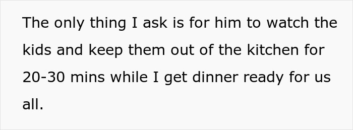 Husband Upset After Wife Refuses To Help Change The Child While Cooking Dinner