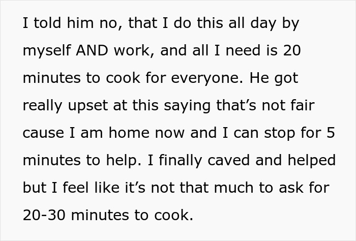 Husband Upset After Wife Refuses To Help Change The Child While Cooking Dinner