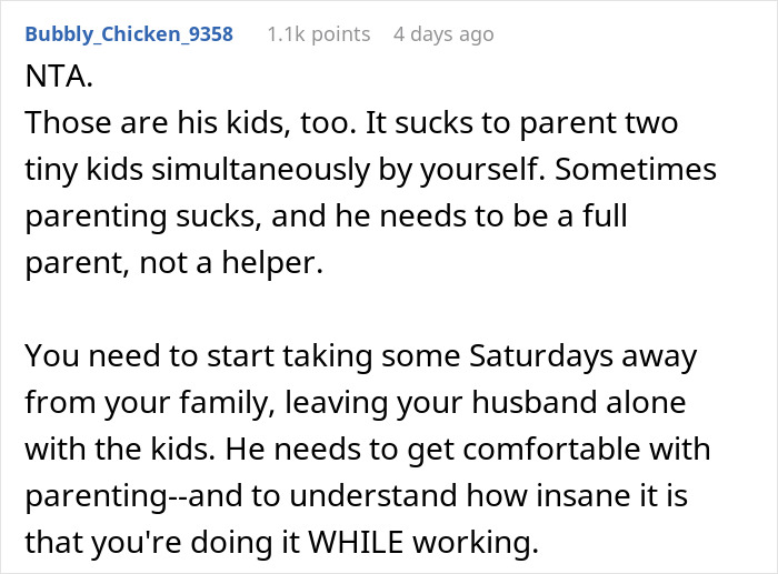 Husband Upset After Wife Refuses To Help Change The Child While Cooking Dinner