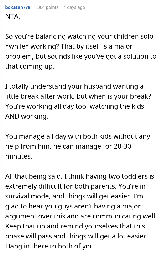 Husband Upset After Wife Refuses To Help Change The Child While Cooking Dinner