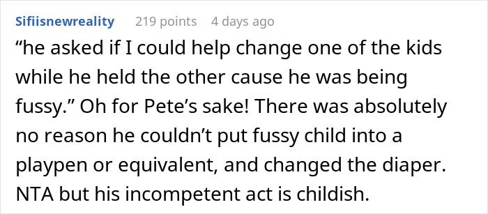 Husband Upset After Wife Refuses To Help Change The Child While Cooking Dinner