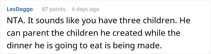 Husband Upset After Wife Refuses To Help Change The Child While Cooking Dinner