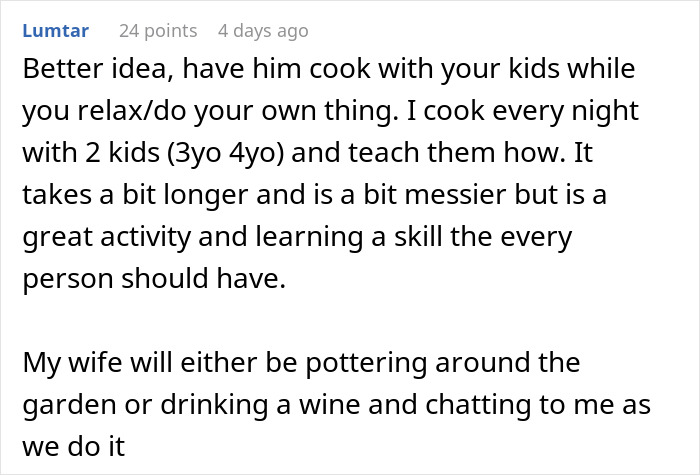 Husband Upset After Wife Refuses To Help Change The Child While Cooking Dinner