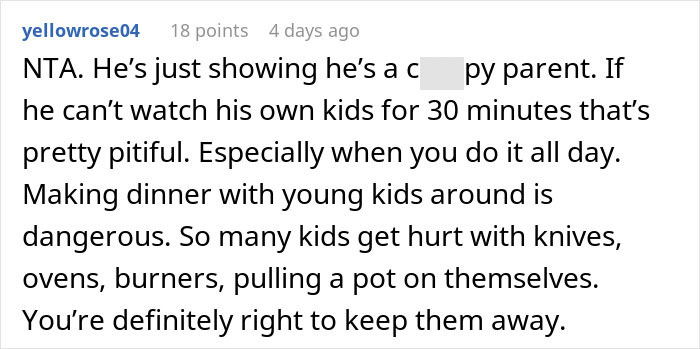 Husband Upset After Wife Refuses To Help Change The Child While Cooking Dinner