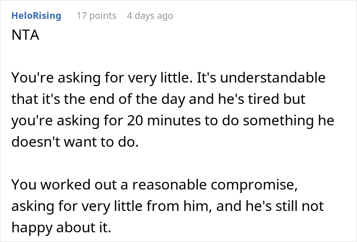 Husband Upset After Wife Refuses To Help Change The Child While Cooking Dinner