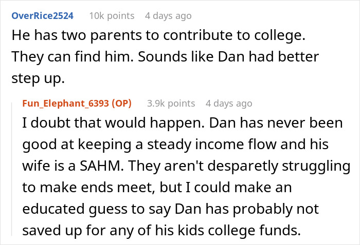 Man Accepts That Stepson Doesn’t Like Him, Refuses To Contribute To His College Fund