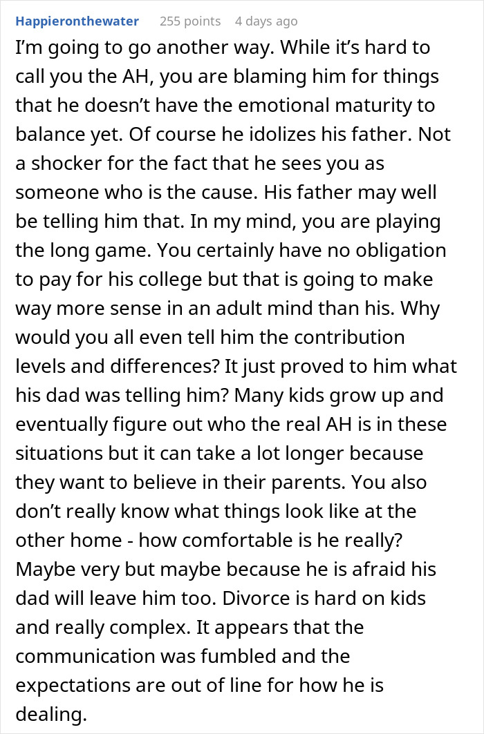 Man Accepts That Stepson Doesn’t Like Him, Refuses To Contribute To His College Fund