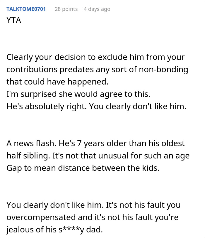 Man Accepts That Stepson Doesn’t Like Him, Refuses To Contribute To His College Fund