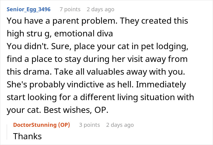 Pregnant Sis Demands Cat Be Removed During Visit, Older Sis Refuses, Parents Secretly Intervene