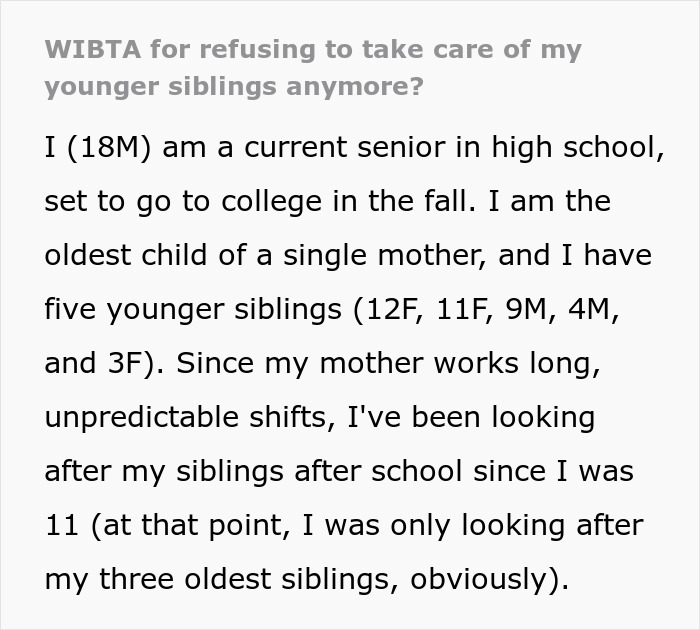 Sparks Fly After 18YO Tells Single Mom He’s Sick Of Raising 5 Siblings And Wants To Go To College