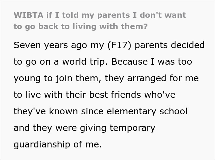 17YO’s Life Shaken Up After Her Parents Return From A 7-Year-Long &#8216;World Trip&#8217; And Want Her Back