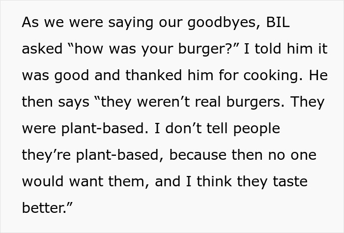 “They Weren’t Real Burgers”: Woman Goes Into Anaphylactic Shock After BIL Lies About The Food